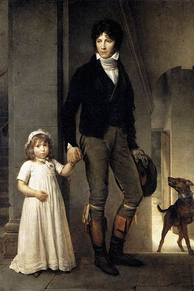 Jean Baptist Isabey Miniaturist With His Daughter 1795 by Francois Gerard (1770-1837)  Musee du Louvre Paris